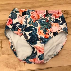 Floral High waisted Swimsuit bottoms // Lime Ricki